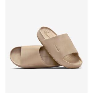 Nike Calm Slides Slippers Slides Beige Khaki Men's 8 Women's 9 Sustainable EUC